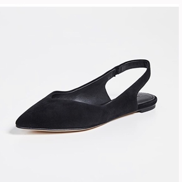 Sigerson Morrison Suede Slingback Pointed Flats - Picture 3 of 8